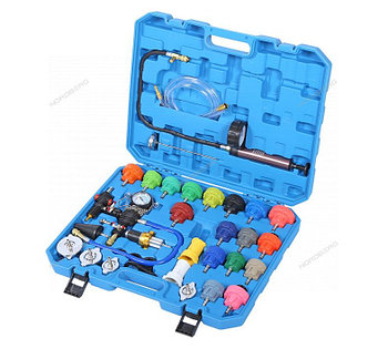 Набор для опрессовки и заправки системы охлаждения, 34 предмета