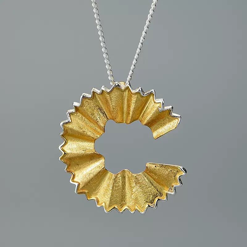 Женская серебряная 925пр подвеска с цепью  Lotus Fun (ручная работа) вес 2,8 гр, 45см (позолоченное покрытие), фото 1