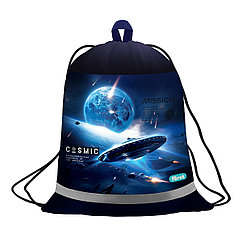 Мешок для обуви 1 отделение Först "Cosmic", 360*460мм, вентиляционная сеточка, светоотражающая полос