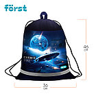 Мешок для обуви 1 отделение Först "Cosmic", 360*460мм, вентиляционная сеточка, светоотражающая полос, фото 5