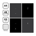 Тетрадь 48л., А5, клетка BG "Monocolor. Black. Concise", soft-touch ламинация, тиснение фольгой, фото 9