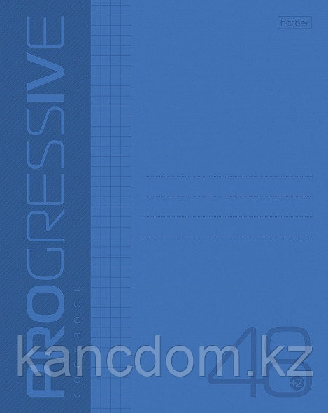 Тетрадь А5 48л клетка Hatber "Progressive - Синяя" пластиковая обложка 48Т5В1