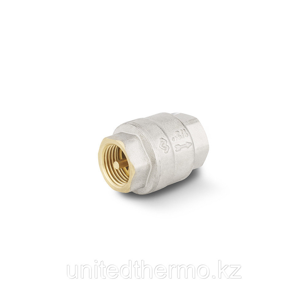 Обратный 1/2" клапан с латунным седлом, ВР-ВР, никелированный