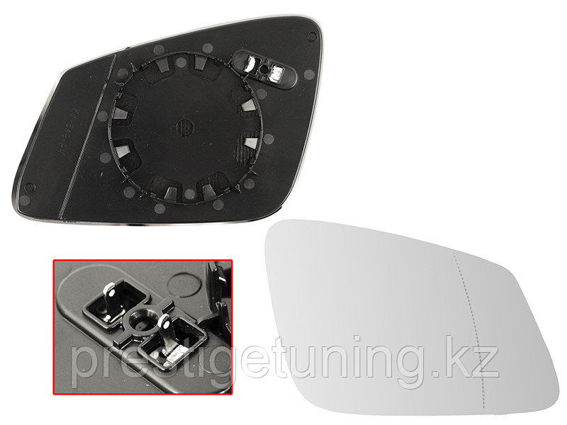 Стекло зеркало правая (R) на Bmw 1-Series 2011-19 Обогрев асферическое (ALKAR)