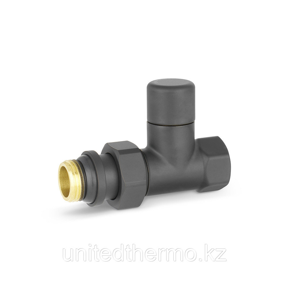 Запорный прямой, 1/2" радиаторный клапан, серия VMDV04, черный