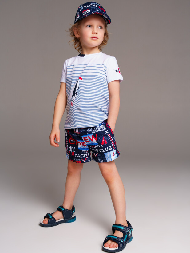 Плавки-шорты пляжные детские PlayToday Regatta dark blue, фото 1