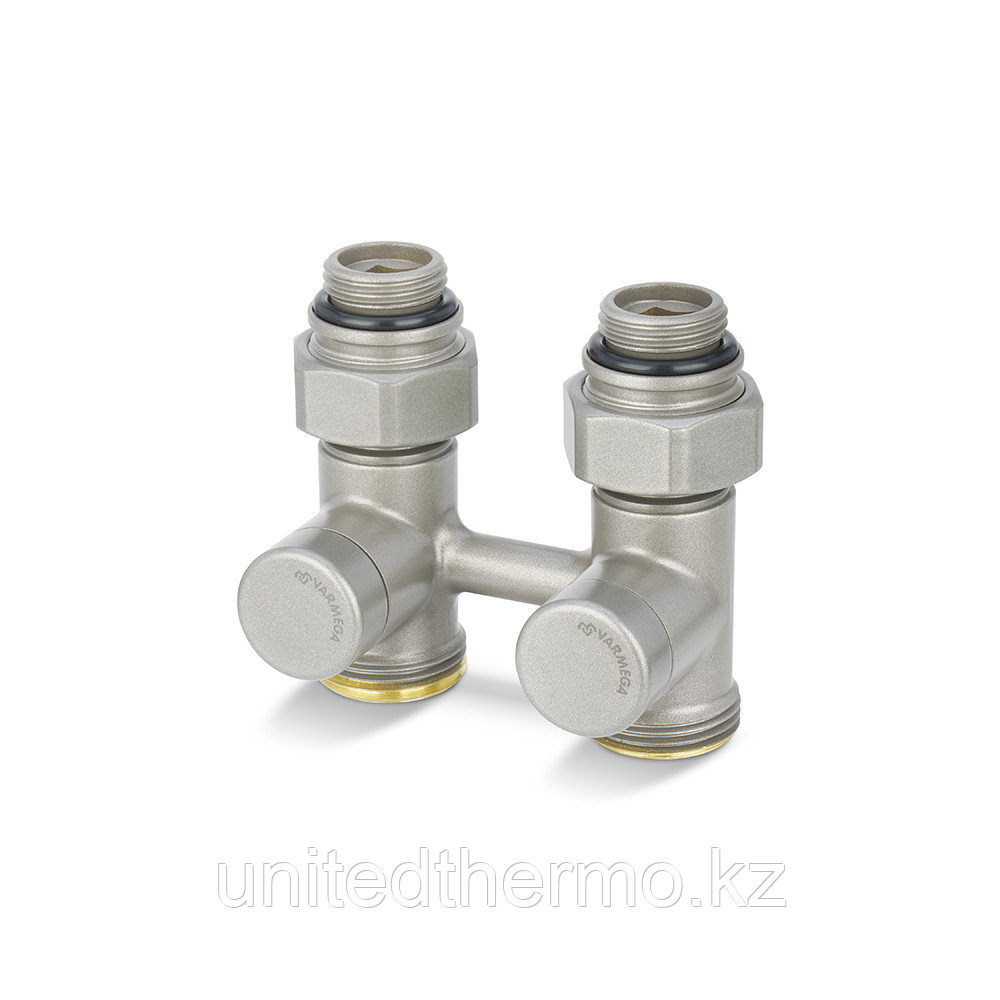 Узел прямой, 1/2"х3/4"EK нижнего подключения, серия VMDV21, серый