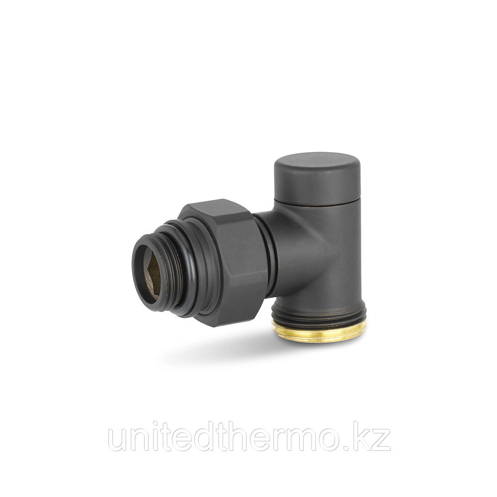 Узел угловой, 1/2"х3/4"EK нижнего подключения, серия VMDV22, одинарный, черный