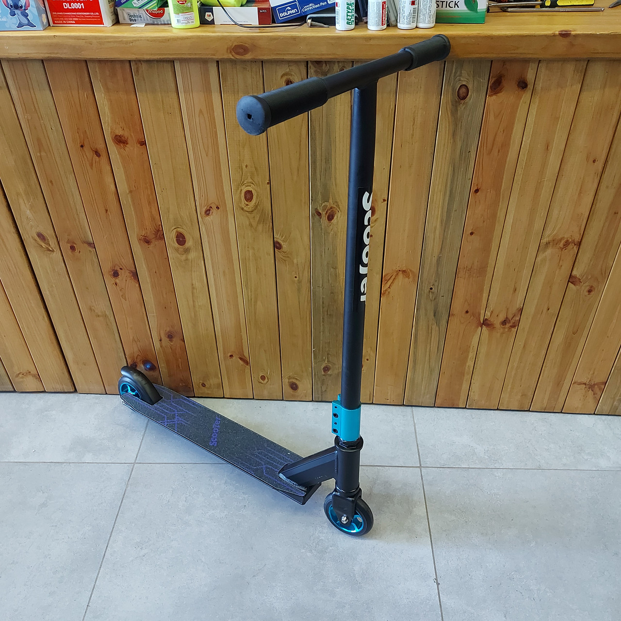 Трюковый самокат "Scooter". Трюковой. Тэшка. Т-образный руль. 100 мм. Black.