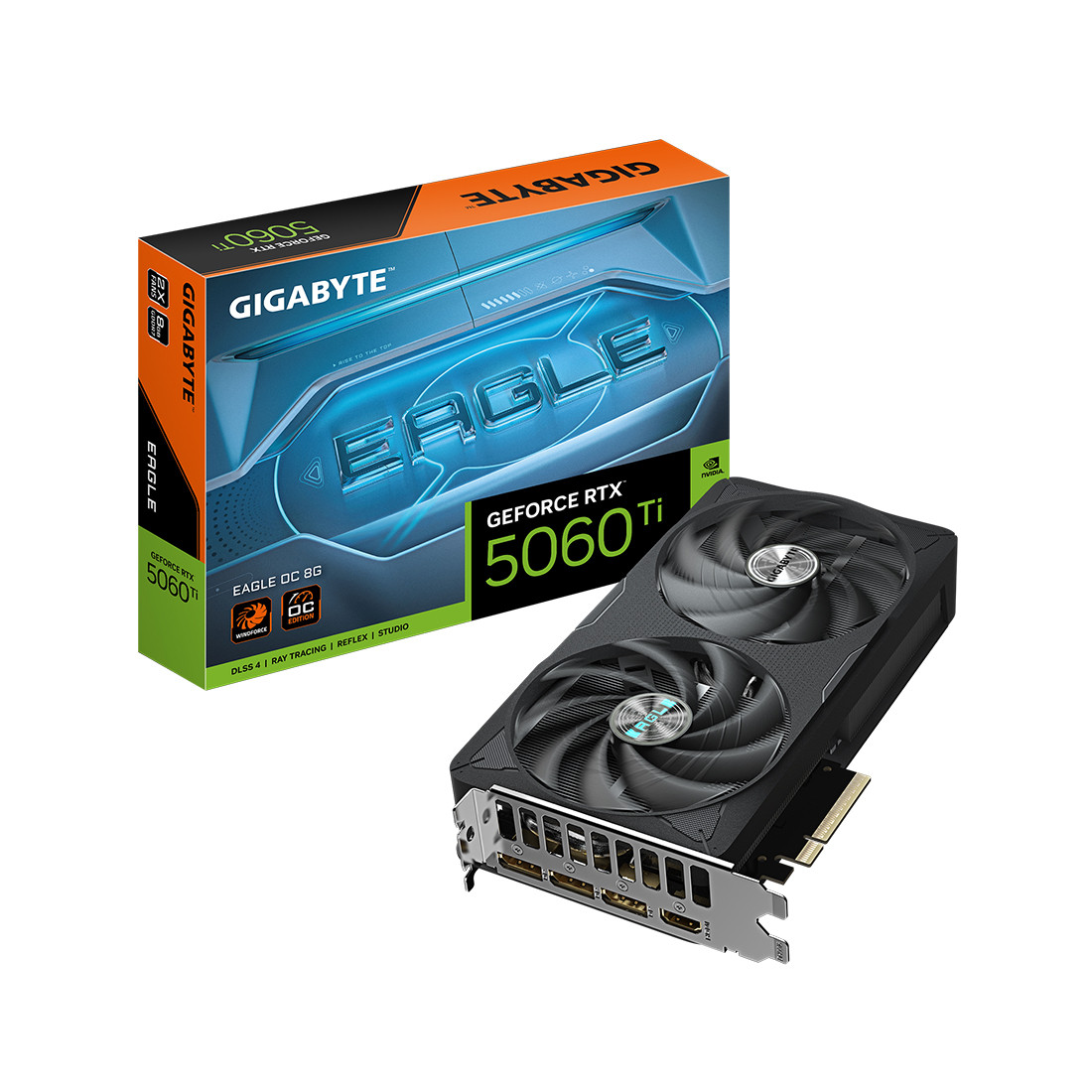 Видеокарта Gigabyte (GV-N506TEAGLE OC-8GD) RTX5060Ti EAGLE OC 8G, фото 1