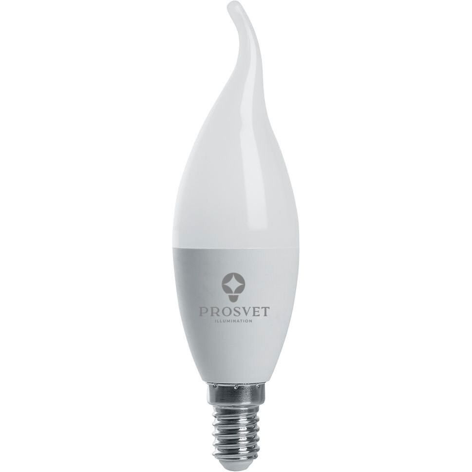 LED лампа C37 свеча 10W E14 6500K PROSVET