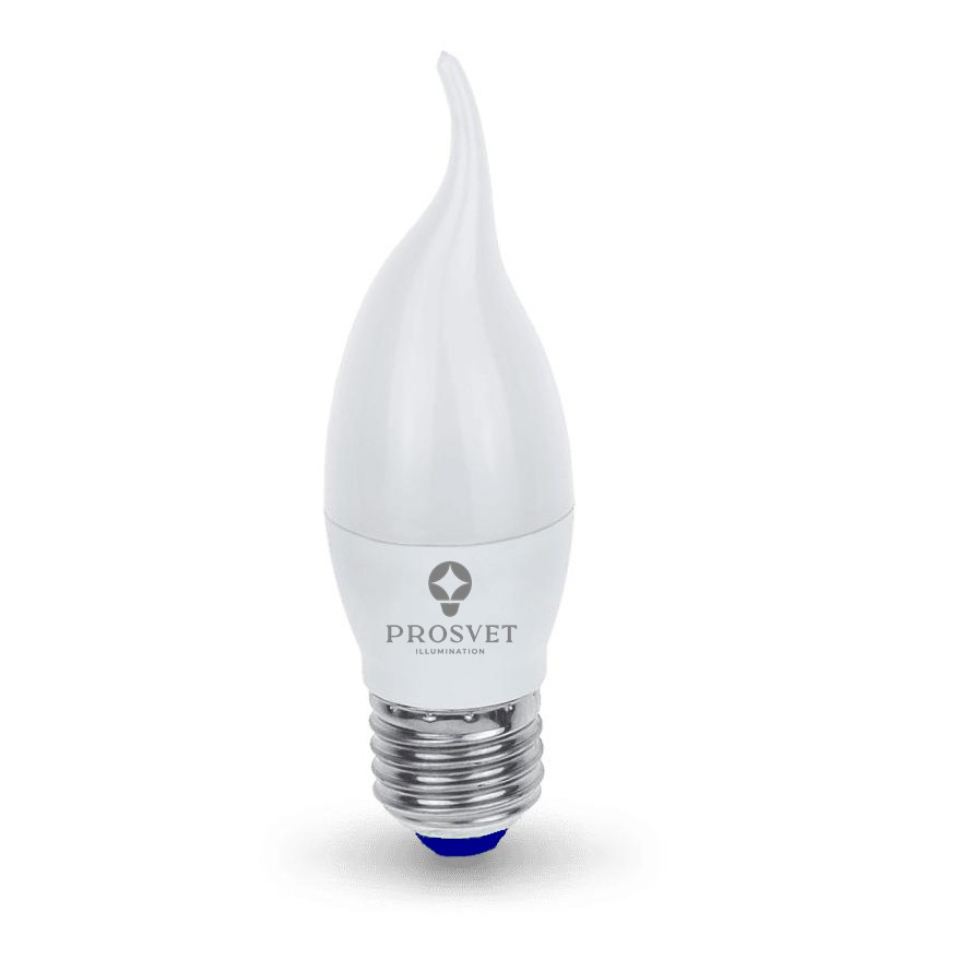 LED лампа C37 свеча 8W E27 6500K PROSVET