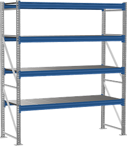 Среднегрузовой стеллаж, 2400мм, 1800мм, 4 полки
