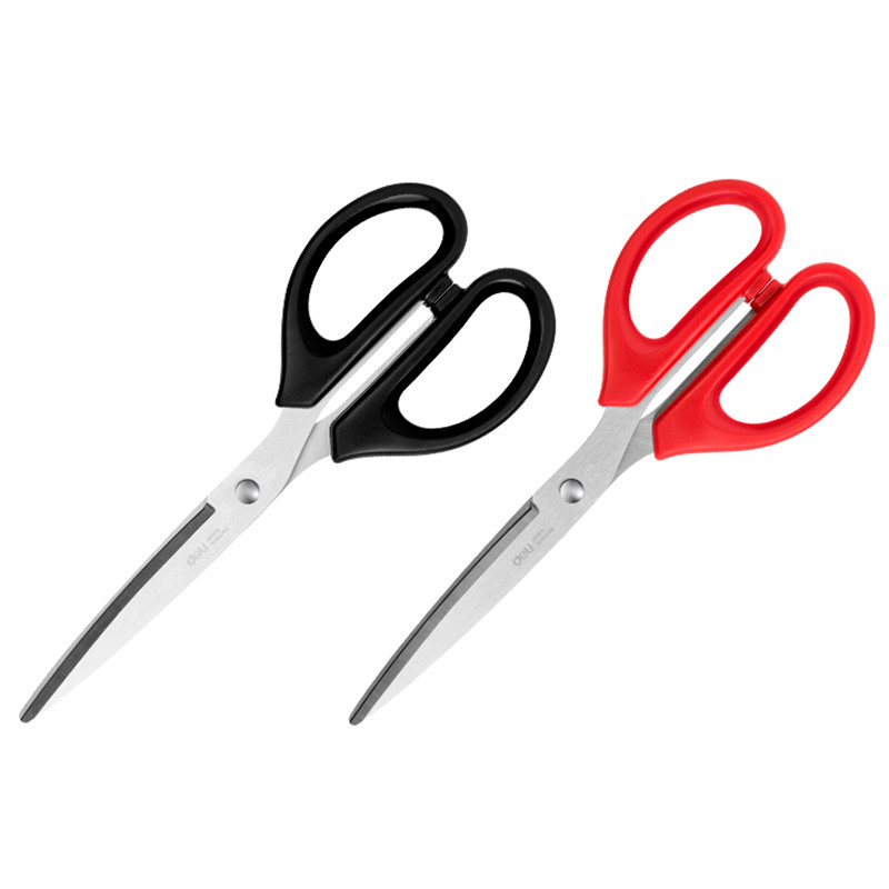 Ножницы DELI, 210 мм, пластиковые ручки, цвет ассорти