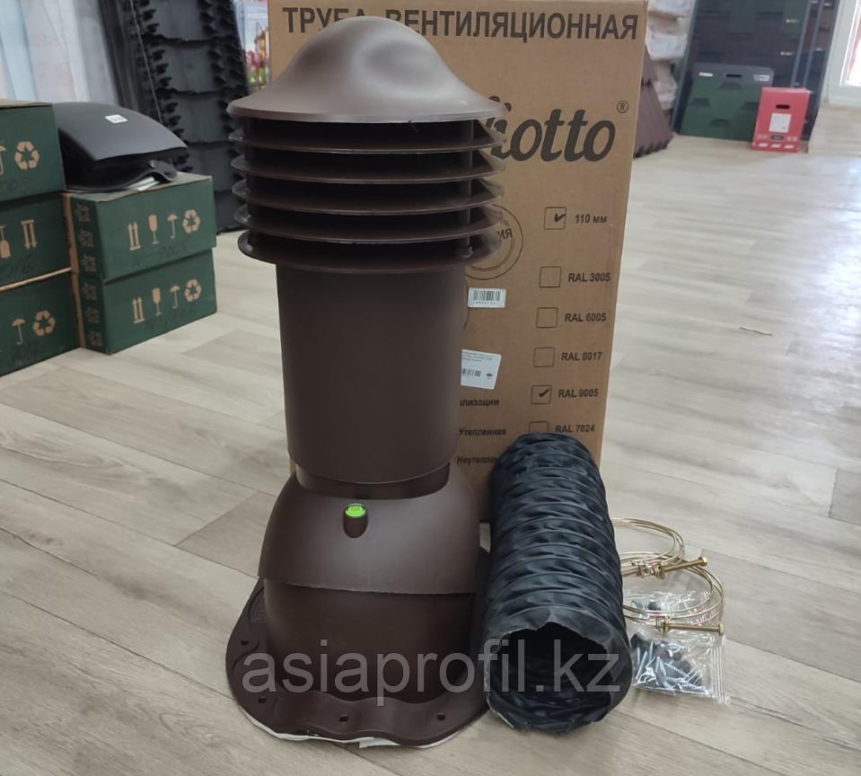 Вентиляционный выход утеплённый Венеция Коричневый Ø110 мм Viotto