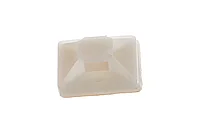 Площадка под хомут-стяжку самоклеющаяся белая, нейлон, 100 шт, ЗУБР ПХС 20 x 20 мм