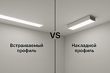 Встраиваемый vs накладной профиль - что выбрать