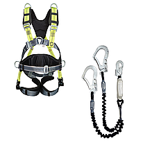 Привязь страховочная СП-04-01 Premium + строп двойной эластичный