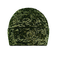 Шапка вязаная 2-х нитка с отворотом (на флисе) цифра