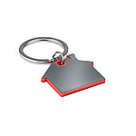 Брелок Дом металлический, красный, фото 2