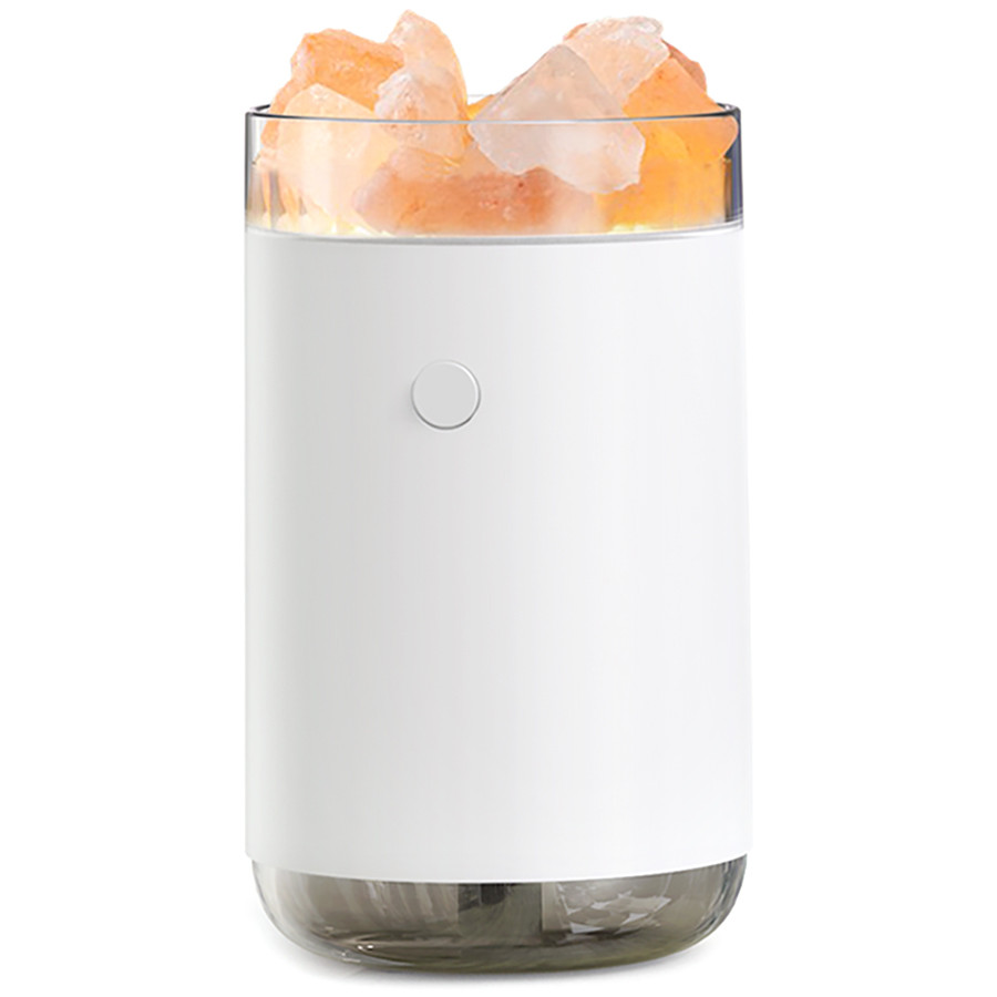 Соляная, светодиодная USB лампа-увлажнитель Aura, белый, фото 1