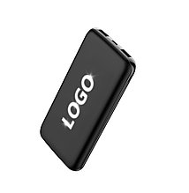 Внешний аккумулятор Kugo (10000 mAh) с подсветкой гравировки, черный