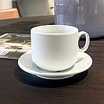 Чайная пара фарфоровая Cappuchino в коробке, белый, фото 2