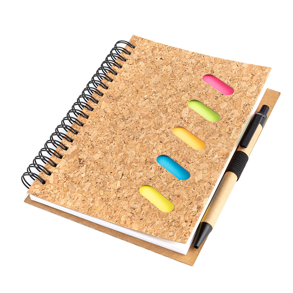 Блокнот Гарольд со стикерами и шариковой ручкой, черный, фото 1