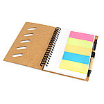 Блокнот Гарольд со стикерами и шариковой ручкой, черный, фото 3