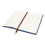 Блокнот A5 Shell в мягком переплёте c металлической биркой, синий, фото 2