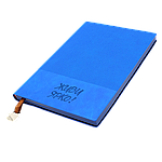 Блокнот A5 Shell в мягком переплёте c металлической биркой, синий, фото 4
