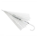 Прозрачный зонт-трость Klar, белый, фото 3