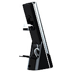 Настольная лампа с беспроводными зарядками, часами и будильником Zeus, черный, фото 5