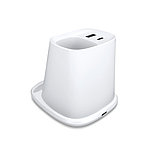 Настольный органайзер Limerick c беспроводной зарядкой и вентилятором, белый, фото 4