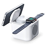 Беспроводная колонка Powerbox 5W с беспроводной зарядкой 15W, белый, фото 2