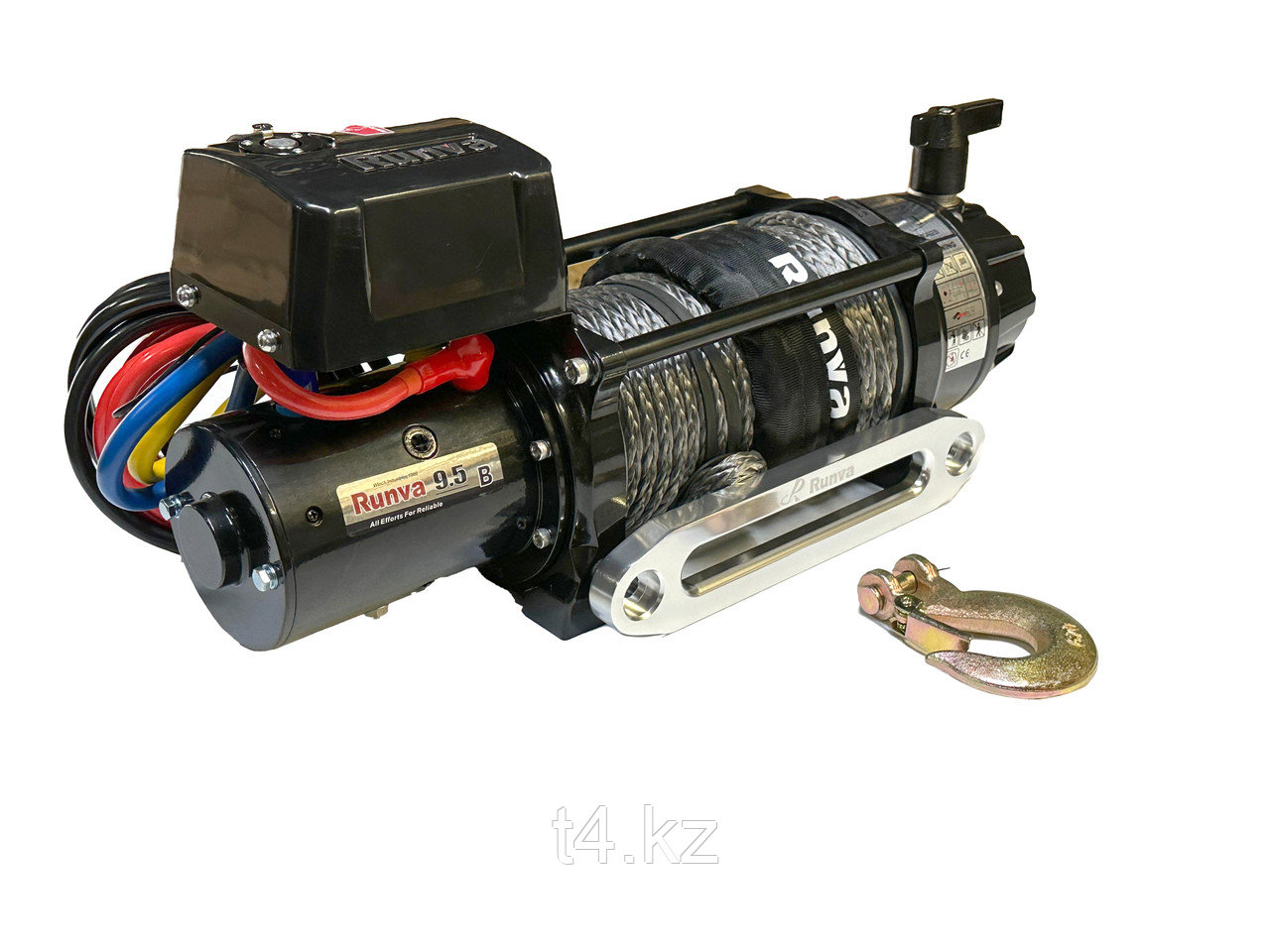 Лебёдка с синтетическим тросом 4309 кг / 9500 lbs 12V - RUNVA