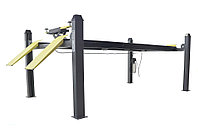 Подъемник четырехстоечный KraftWell KRW4WA г/п 4000 кг. платформы для сход-развала с траверсой