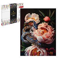 Алмазная мозаика Феникс+ "ПИОНЫ И ЗМЕЯ" 30*40 см, арт. 68638