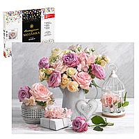 Алмазная мозаика Феникс+ "РОЗОВЫЙ БУКЕТ" 30*40 см, арт. 65588