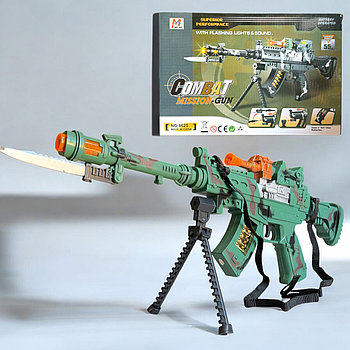 8625 Автомат (музыка,свет,движение) Combat Mission Gun 32х22см