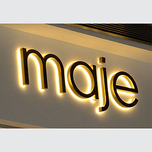 Объёмные буквы с контражур с подсветкой