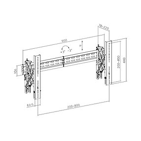 Кронштейн Brateck LVW02E-48T для видеостен 37"-70" 2-029919-TOP, фото 4