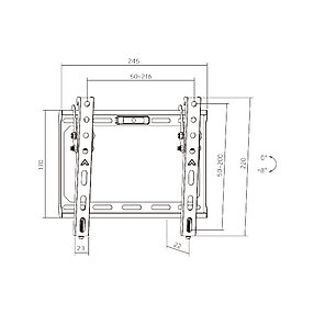 Кронштейн Brateck KL37-22T для ТВ и мониторов 13"-43" 2-029921, фото 4