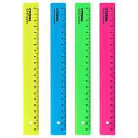 Линейка СТАММ "Neon" 20 см, неоновые цвета