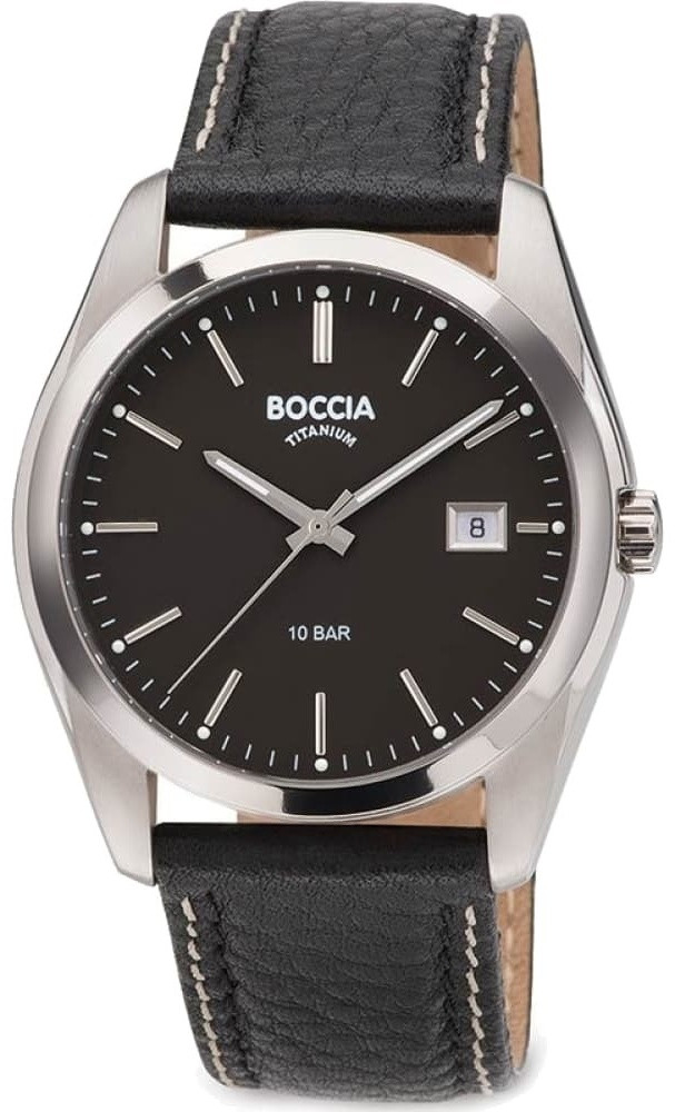 Часы Кварцевые Boccia Titanium 3608-02-Black титан