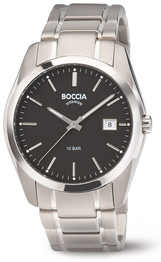 Часы Кварцевые Boccia Titanium 3608-04-Black титан