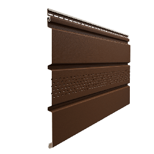 Софит Premium, T4 с центральной перфорацией, каштан