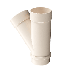 Тройник 45˚ водосточной трубы Lux, латте