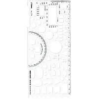 Линейка СТАММ офицерская, гибкая бесцветная, печатная шкала