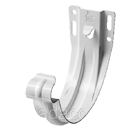 Кронштейн желоба карнизный (штампованный) Stal Premium, пломбир, фото 1